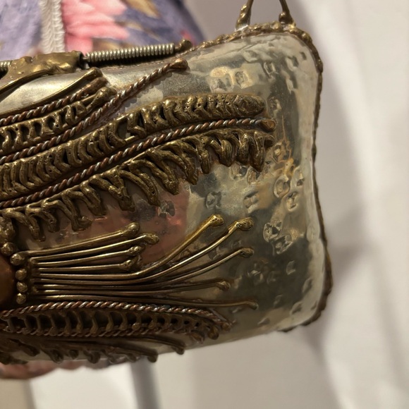 Vintage Mexican mixed metal copper brass shoulder bag - Picture 5 of 16